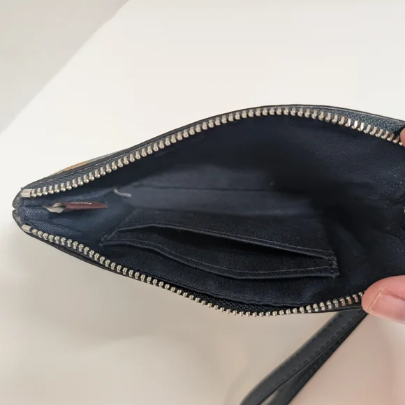 Coach Men's Wristlet in Yellow and Blue Check - Picture 3 of 3